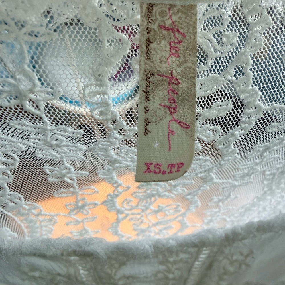 Free People White Lace Sheer Slip Dress - Picture 5 of 6